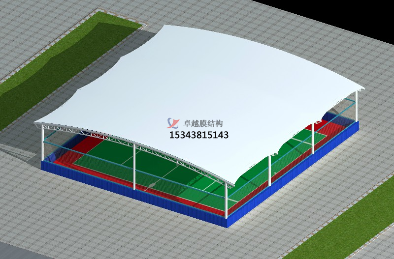 洛陽籃球場(chǎng)雨棚遮陽棚廠家